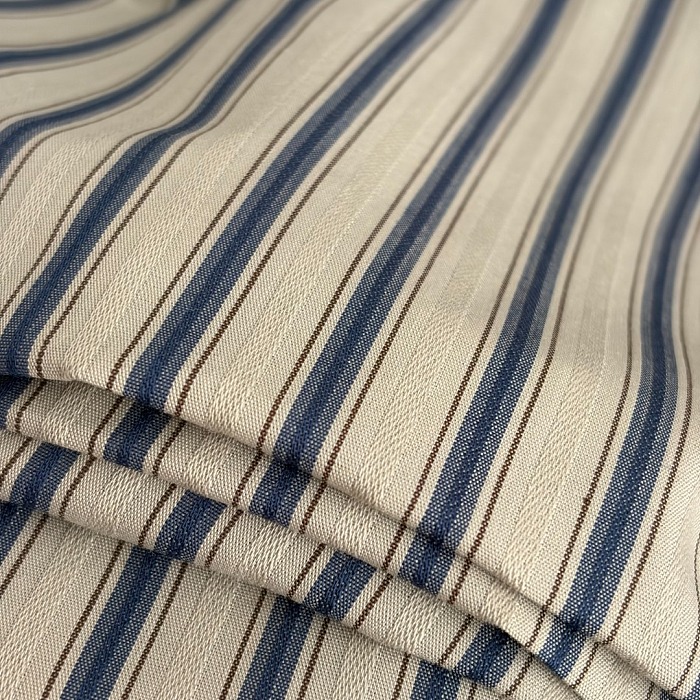 Letter Embroidered Striped Cuffs Drop Shoulder Buttoned Shirt