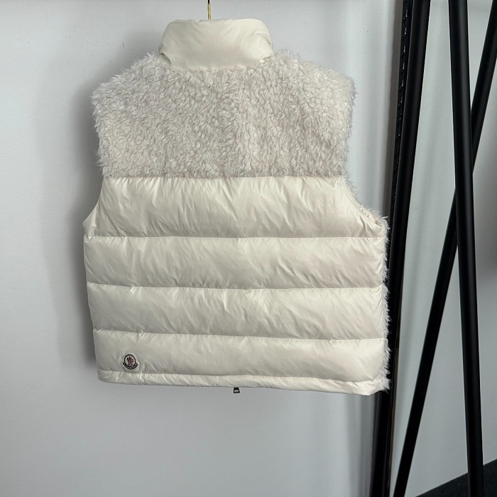 Sherpa Patchwork Puffer Down Vest Outerwear