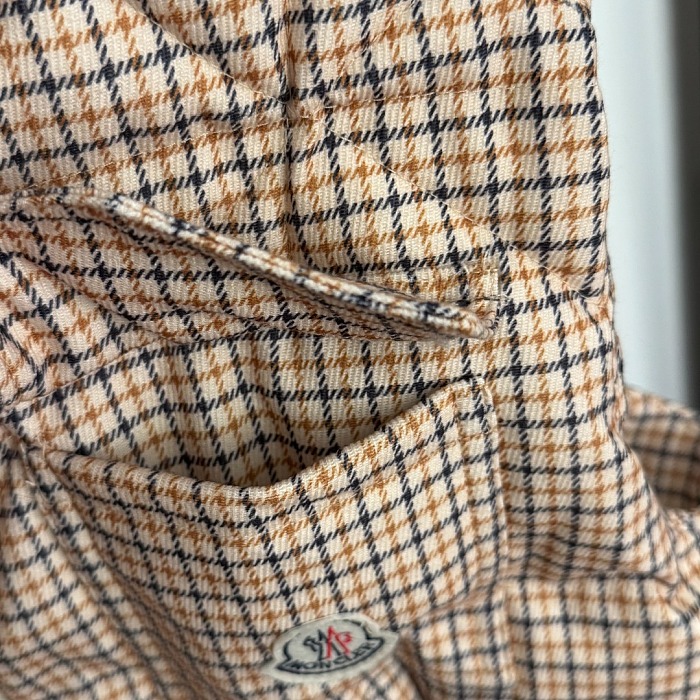 Vintage Plaid Embroidered Icon Patch Cotton Puffer Vest
