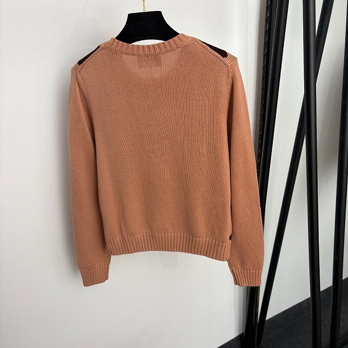 Contrast Argyle Pattern Wool Blend Crew Neck Knit Pullover