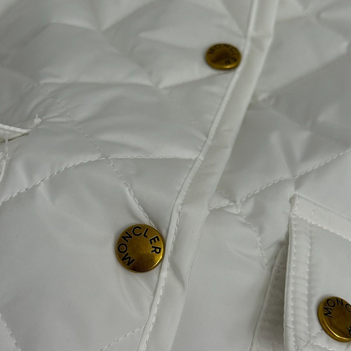 Diamond Quilted Patchwork Sleeve Pocket Lightweight Cotton Puffer Coat