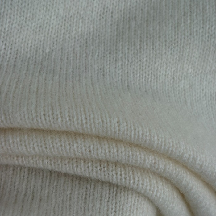 Metallic Ring Detail Mock Neck Wool Blend Knit Sweater