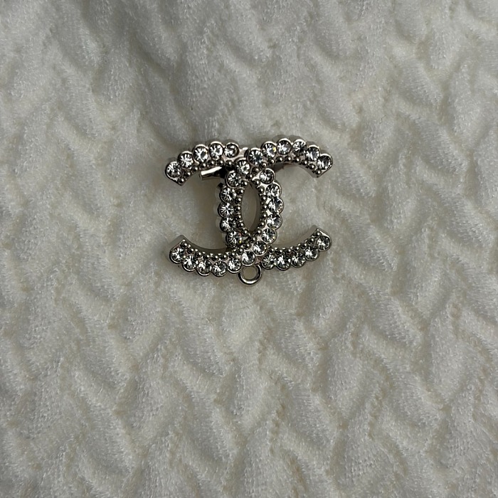 Chic Rhinestone Brooch One Shoulder Knit Tank Top With Chest Pads