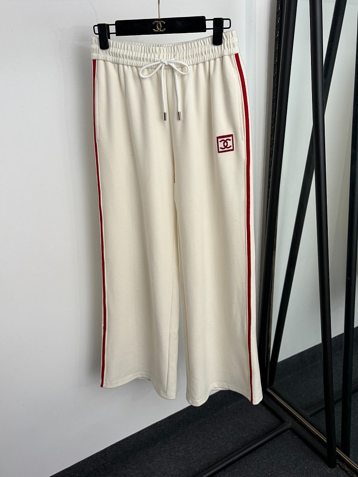 Colorblock Stand Collar Zip Jacket And Wide Leg Pants Set
