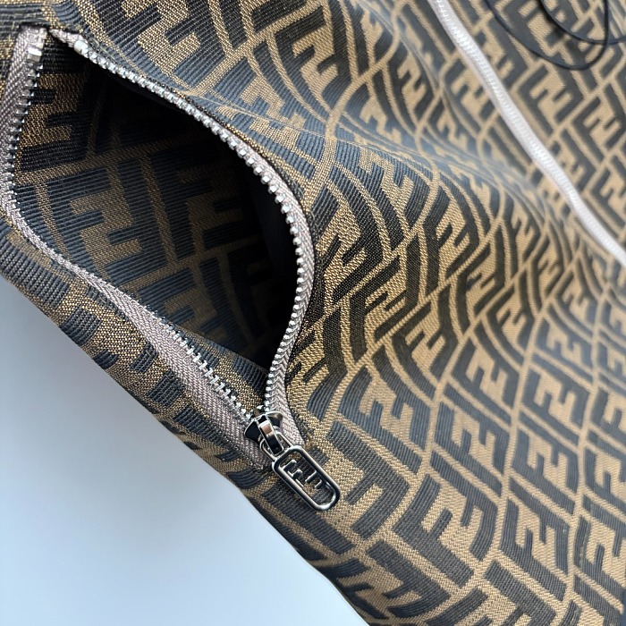 Monogram Jacquard Letter Print Drawstring Hooded Windbreaker Coat