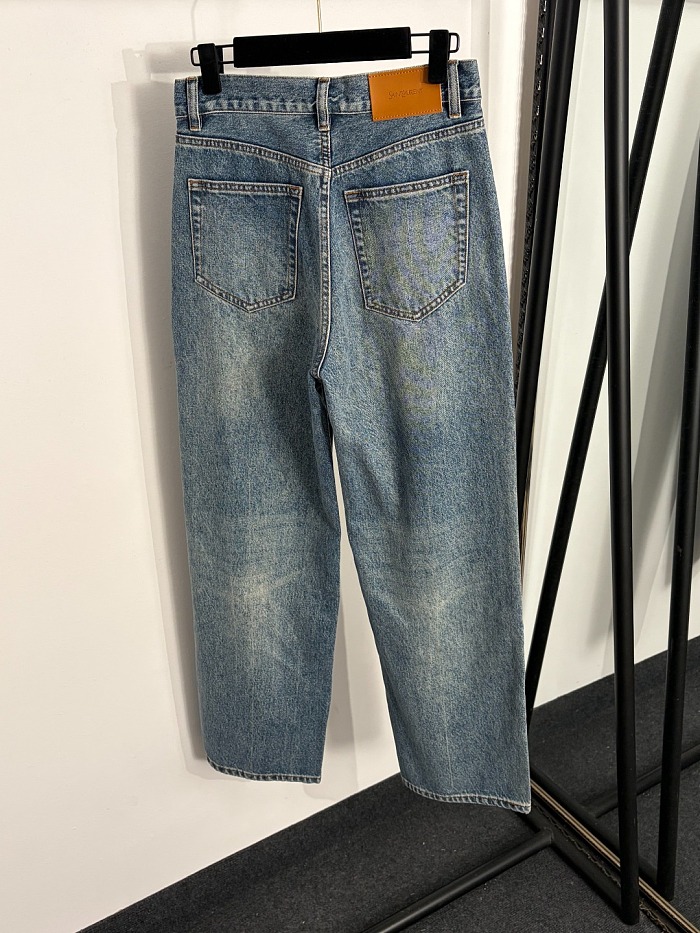 Light Blue High Waisted Slim Fit Denim Pants