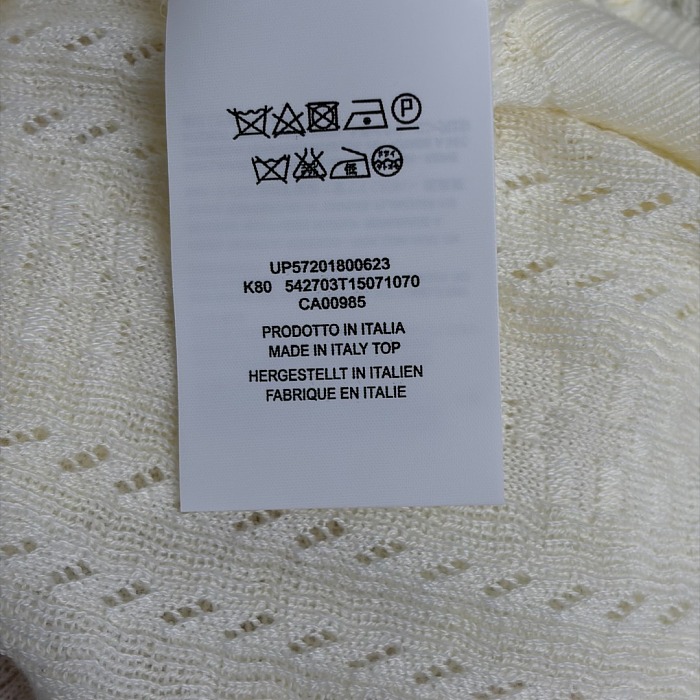Bow Tie Ribbed Knit Cardigan With Letter Detail