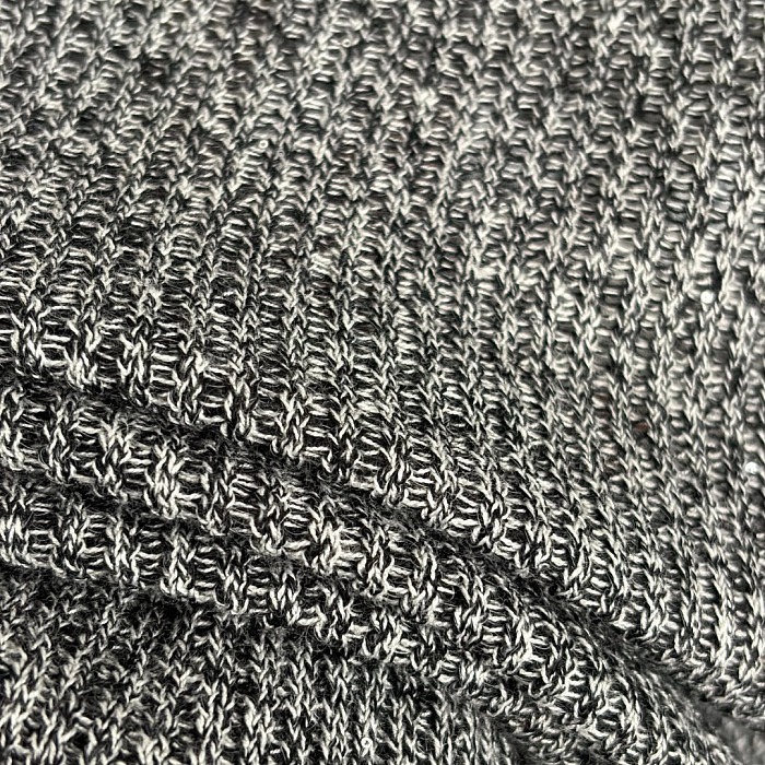 Contrast Striped Half Zip Embroidered Wool Knit Pullover