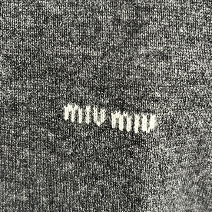 Letter Print V-Neck Wool Knit Pullover Sweater