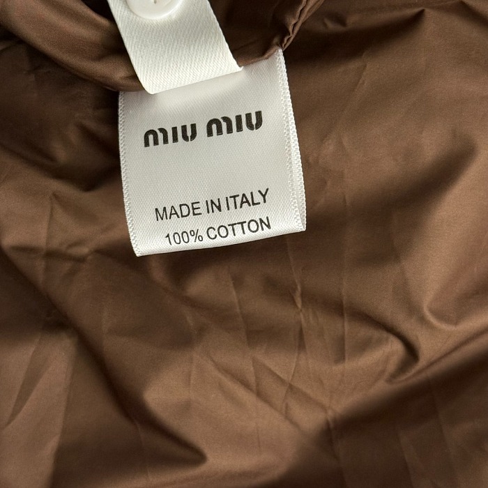 Contrast Leather Collar Zip Up Puffer Down Jacket