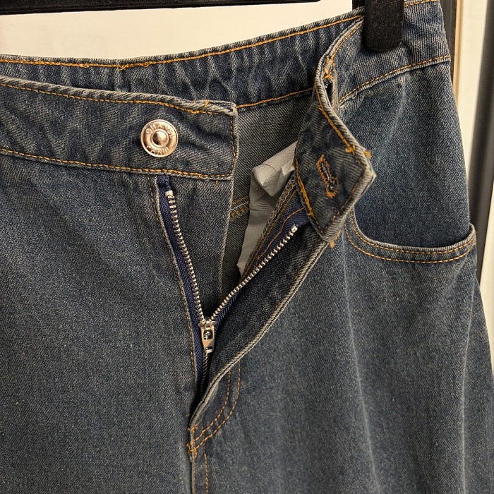 Double C Embroidered Pocket Minimalist Casual Denim Long Pants
