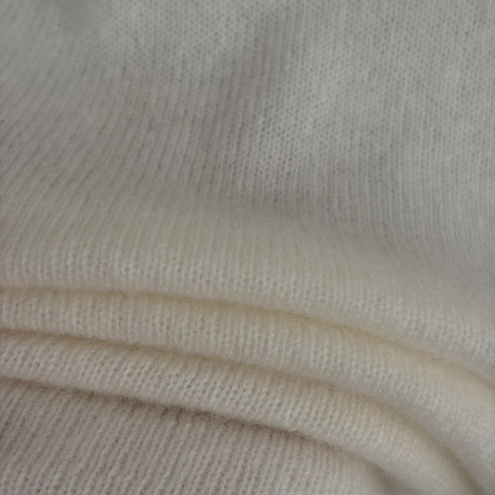 Metal Ring Detail High Neck Short Sleeve Wool Knit Top