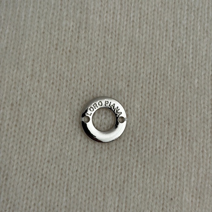 Metallic Ring Detail Mock Neck Wool Blend Knit Sweater