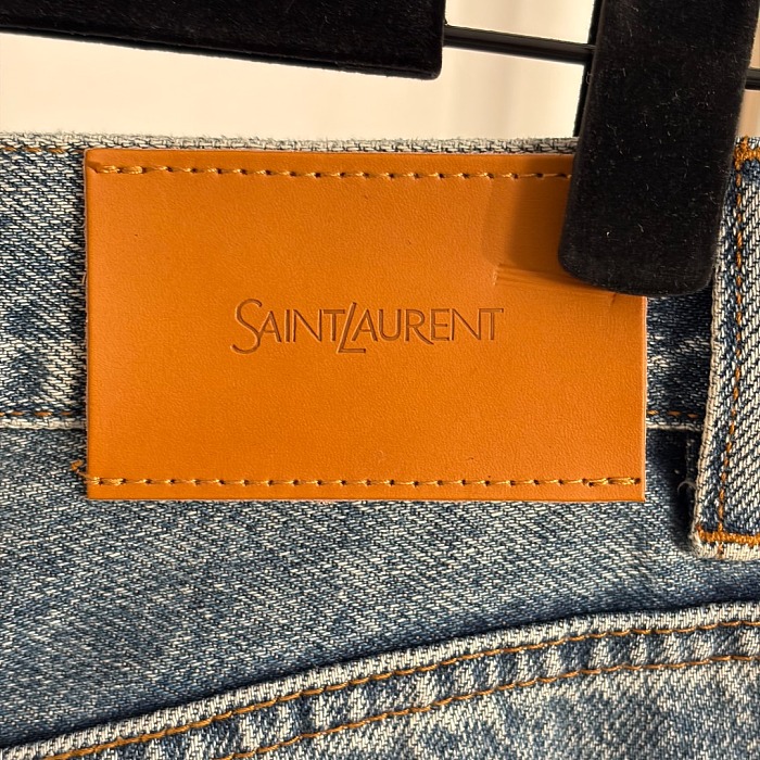 Light Blue High Waisted Slim Fit Denim Pants