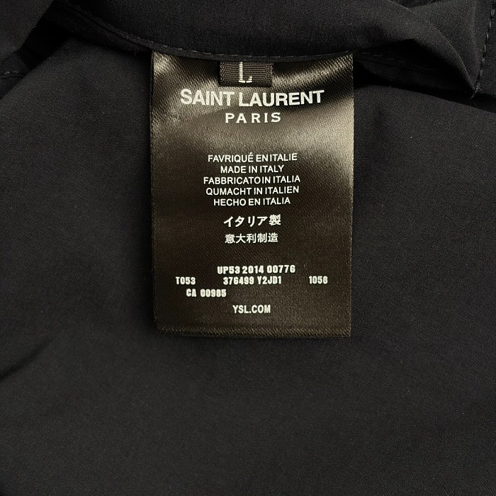 Reversible Embroidered Letter Stand Collar Utility Trench Jacket