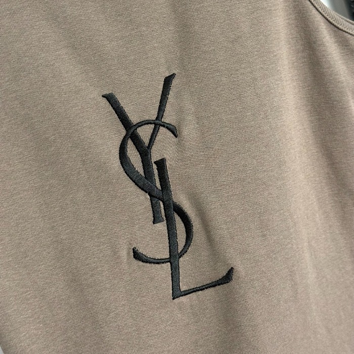 Letter Embroidered Detail Slim Fit Pure Cotton Tank Top