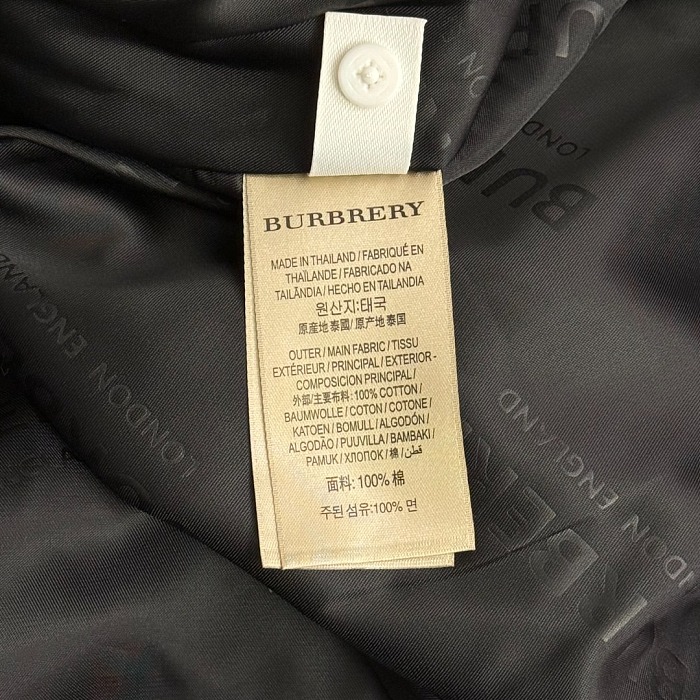 Contrast Plaid Print Letter Lining Hooded Trench Coat
