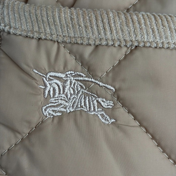 Plaid Lined Corduroy Diamond Quilted Belted Puffer Coat