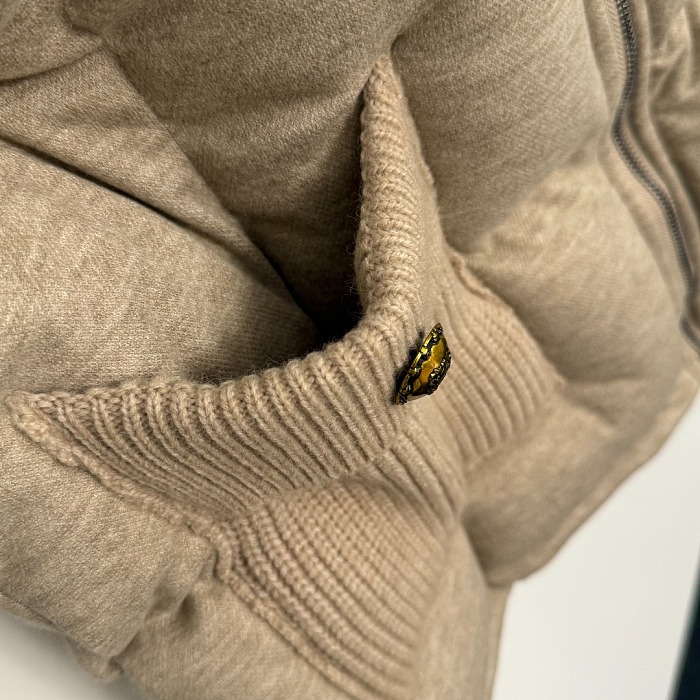 Cozy Icon Detail Puffer Vest Fleece Hoodie Three Piece Set