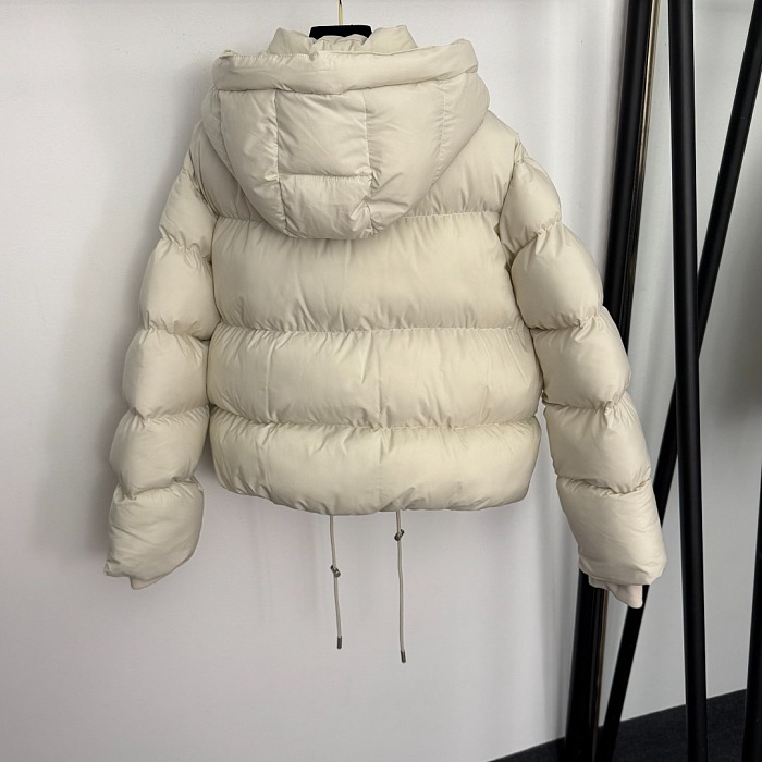 Detachable Hood Drawstring Hem Windproof Cuffed Hooded Puffer Jacket