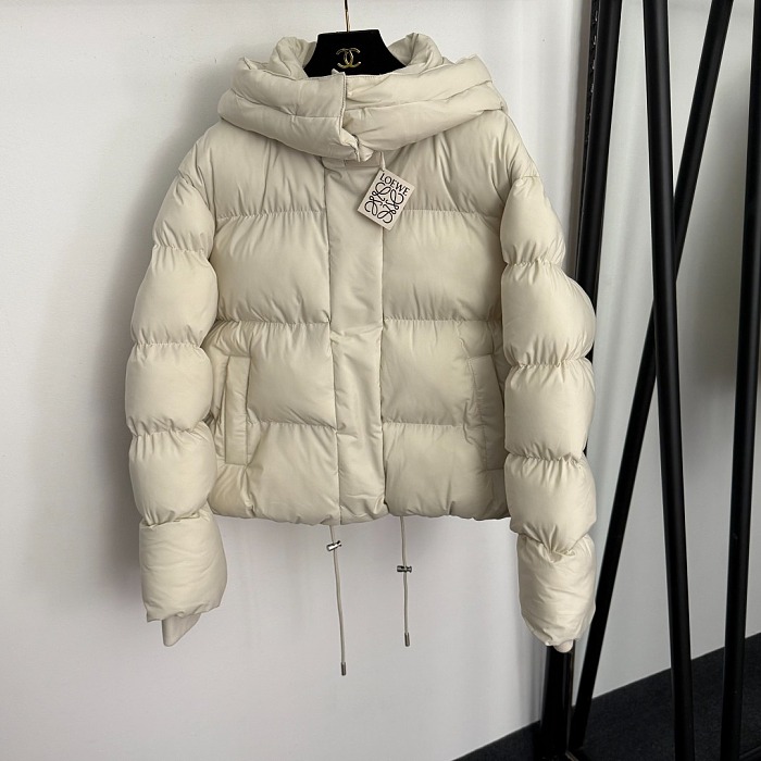 Detachable Hood Drawstring Hem Windproof Cuffed Hooded Puffer Jacket