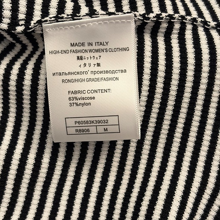 Striped Letter Graphic Knit Cami Tank Top