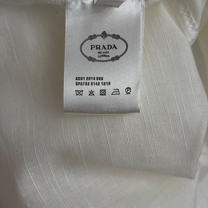Triangle Metal Icon Detail Breathable Linen Long Sleeve Shirt