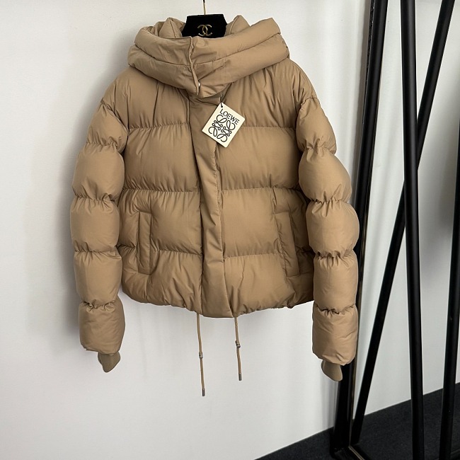 Detachable Hood Cinch Hem Windproof Puffer Jacket