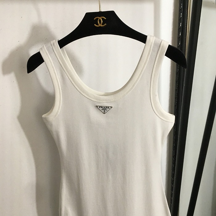 Metallic Triangular Icon Detail Slim Fit Sleeveless Cami Bodycon Midi Dress