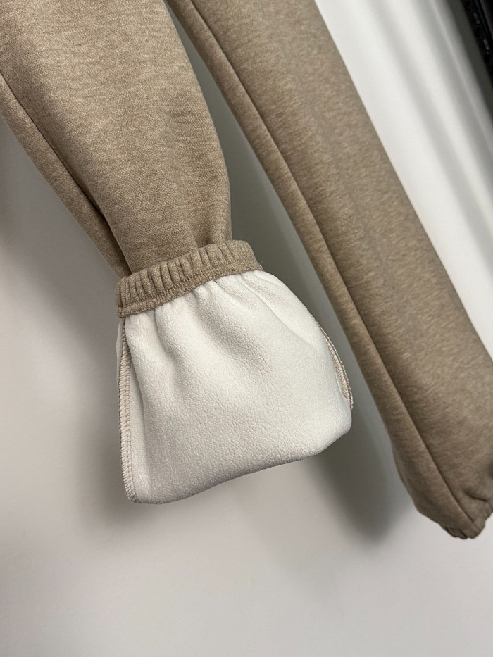 Cozy Padded Vest Fleece Hoodie And Jogger Three Piece Set