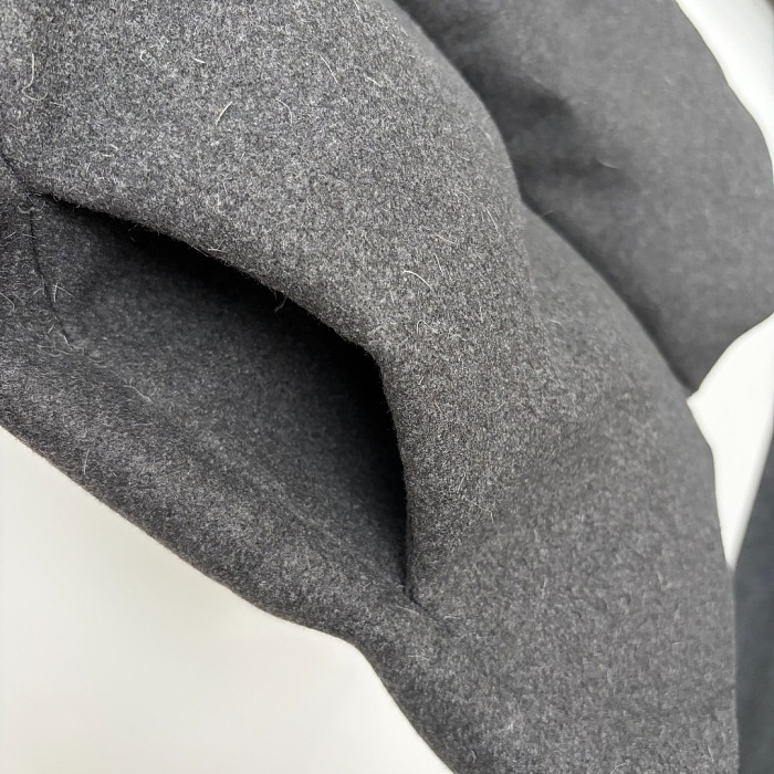 Triangular Graphic Detail Belted Woolen Puffer Vest Outerwear