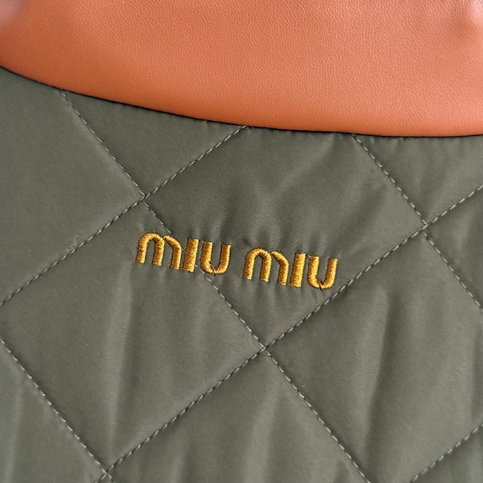 Quilted Corduroy Lapel Long Sleeve Puffer Jacket With Back Letter Embroidery