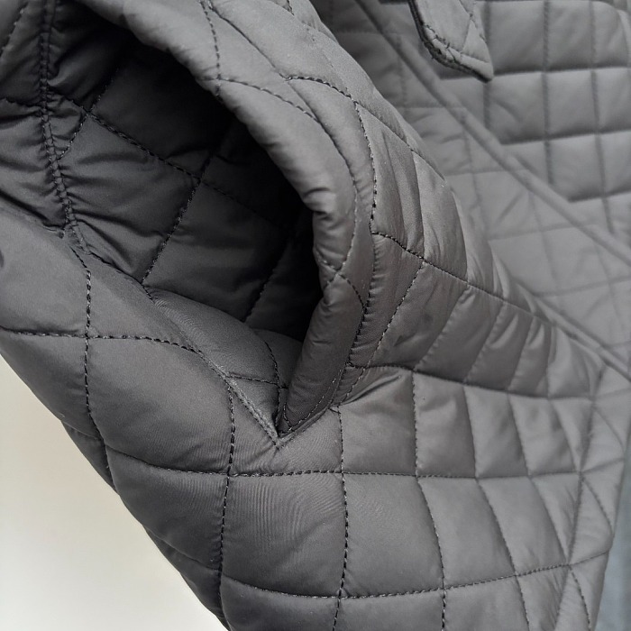 Diamond Quilted Faux Suede PU Lapel Belted Puffer Jacket