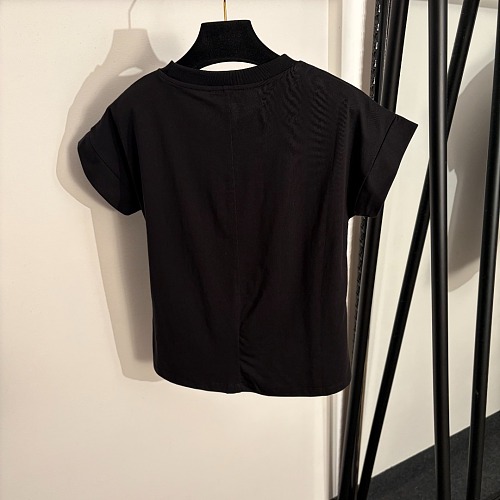 Rhinestone Horse Head Graphic Short Sleeve Tee