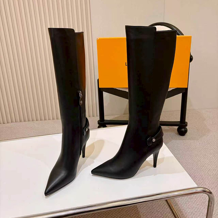 Pointed Toe High Heel Knee High Boots