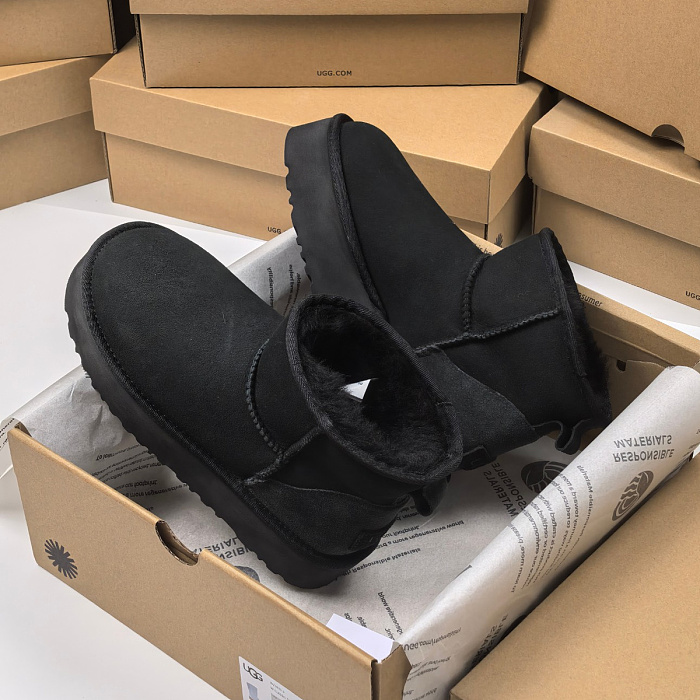 Black Suede Platform Ankle Boots
