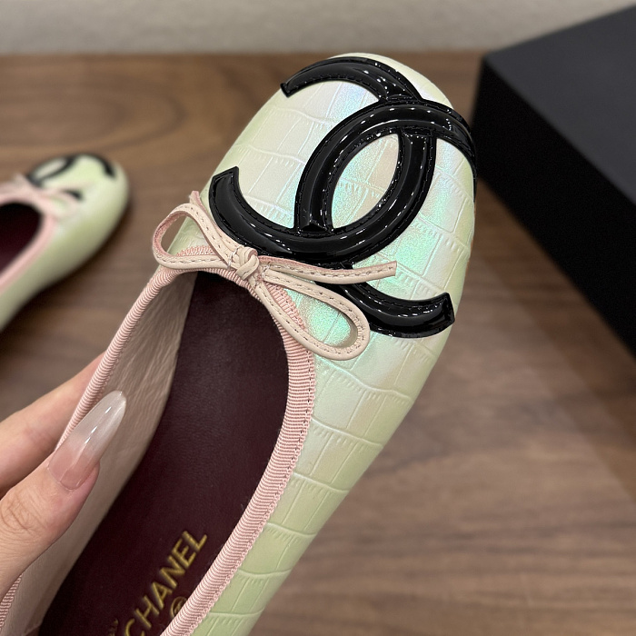 Macaron Patent Leather Bow Ballet Flats