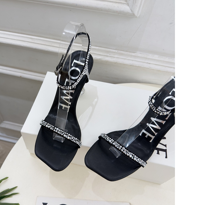 High Heel Rhinestone Strappy Sandals