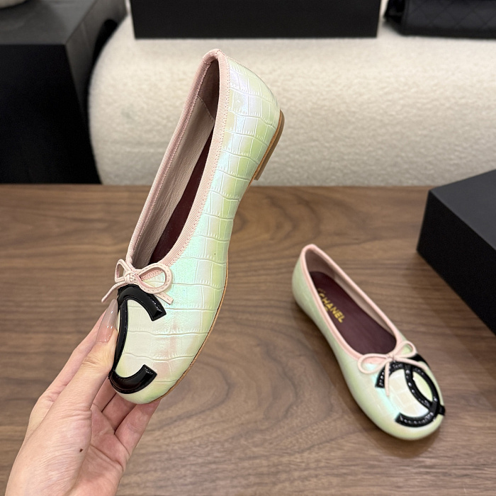 Macaron Patent Leather Bow Ballet Flats