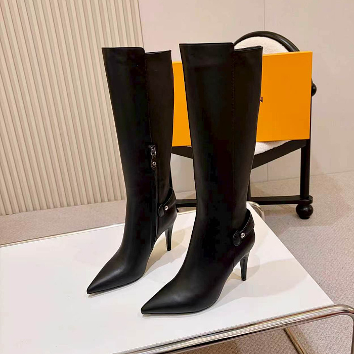 Pointed Toe High Heel Knee High Boots