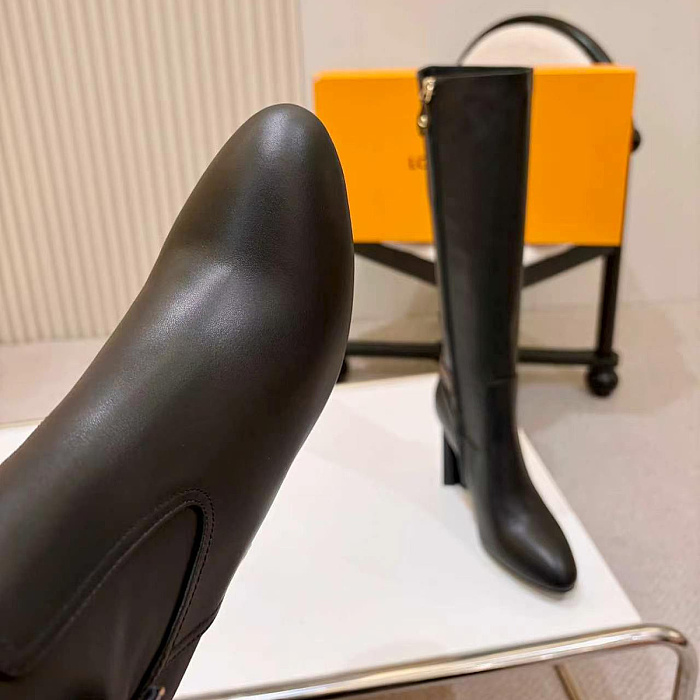 Chunky Heeled Knee High Boots
