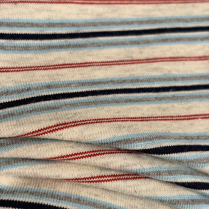 Flock Letter Print Contrast Stripe Long Sleeve Tee