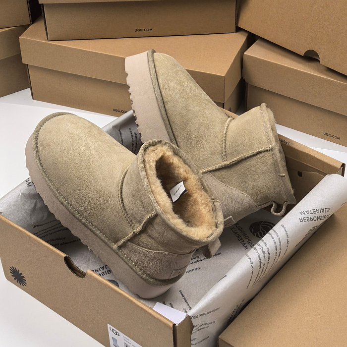 Suede Platform Ankle Boots