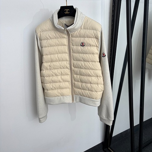 Embroidered Letter Patch Stand Collar Puffer Jacket And Fleece Wide Leg Lounge Set