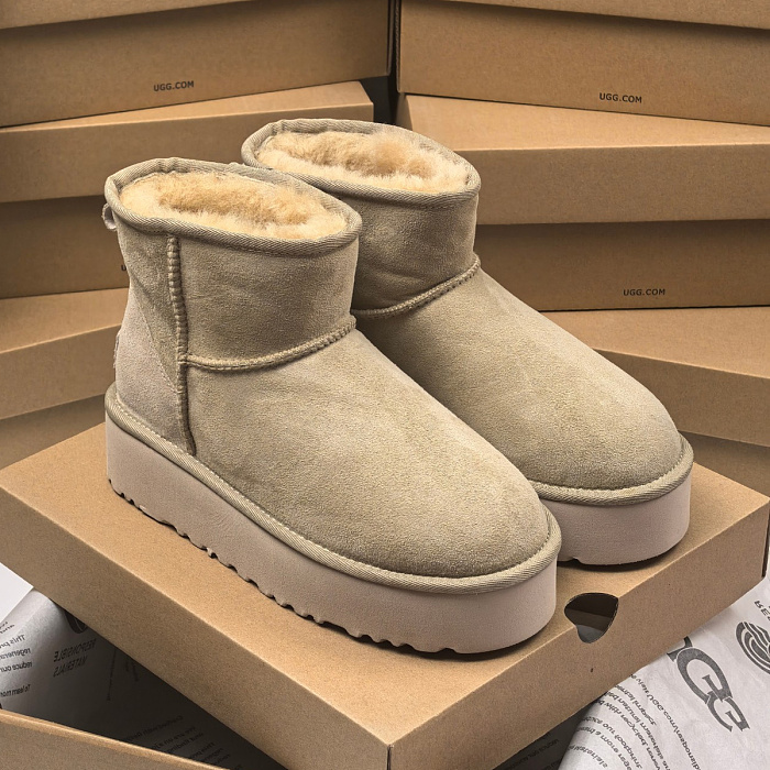 Suede Platform Ankle Boots
