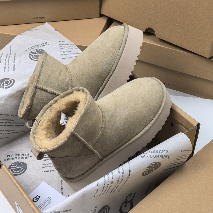 Suede Platform Ankle Boots