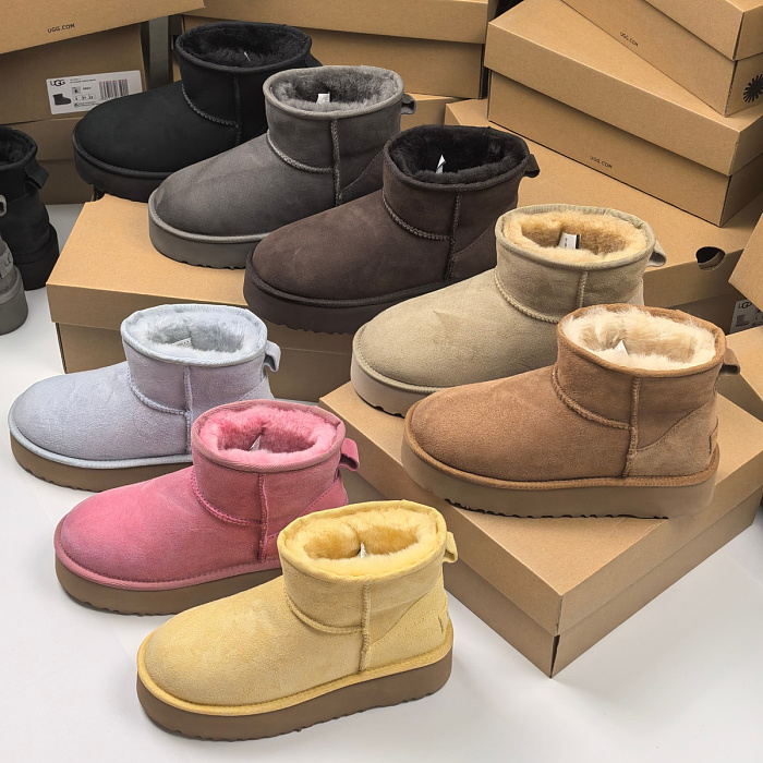 Suede Platform Ankle Boots