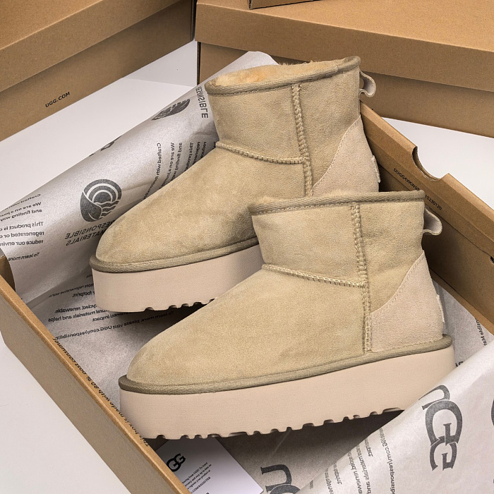 Suede Platform Ankle Boots