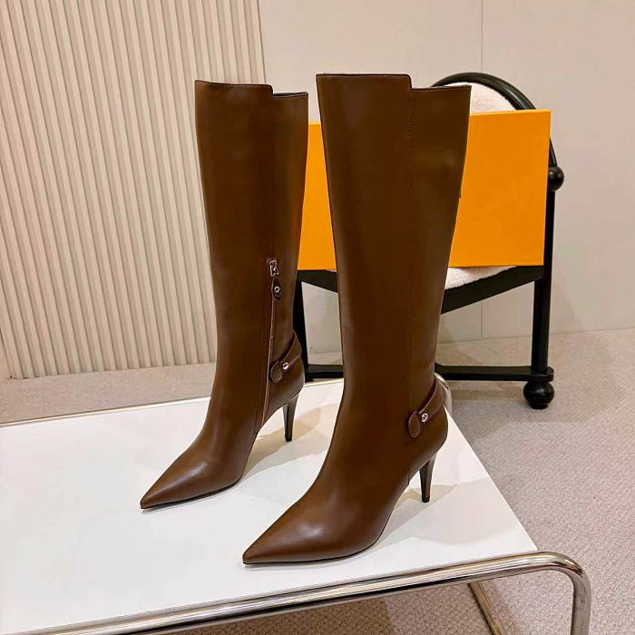Pointed Toe High Heel Knee High Boots