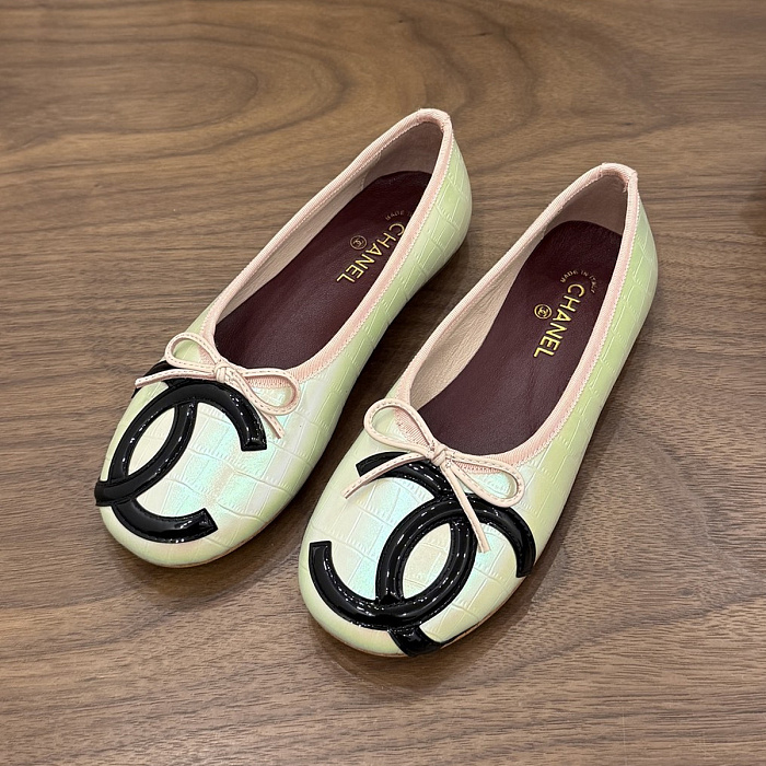 Macaron Patent Leather Bow Ballet Flats